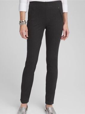 Chico's Juliet Black Ankle-Length Pull-On Ponte Pants .5 (6)